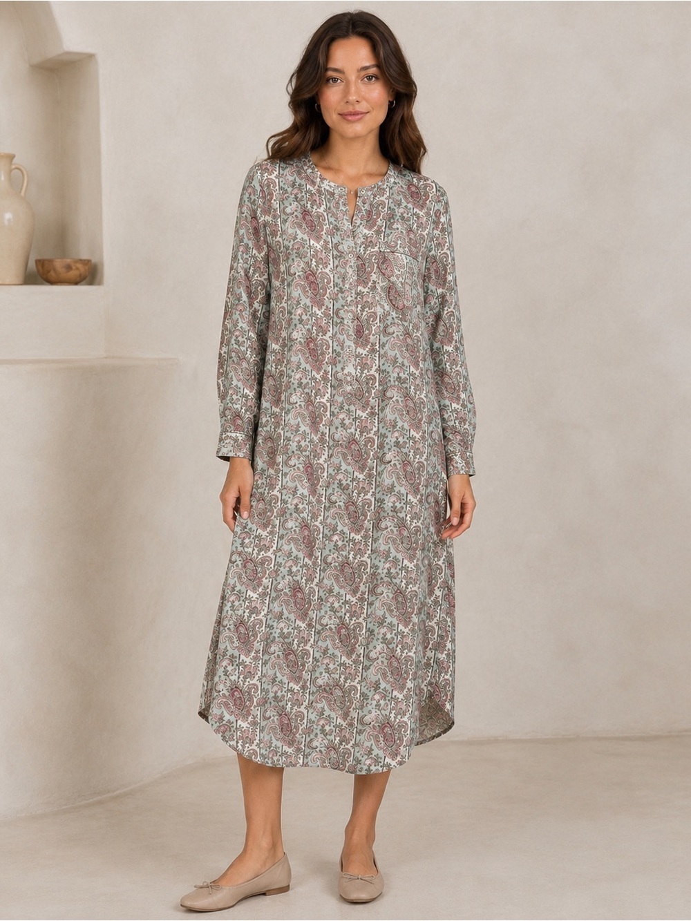 Character Boho paisley midi dress medium